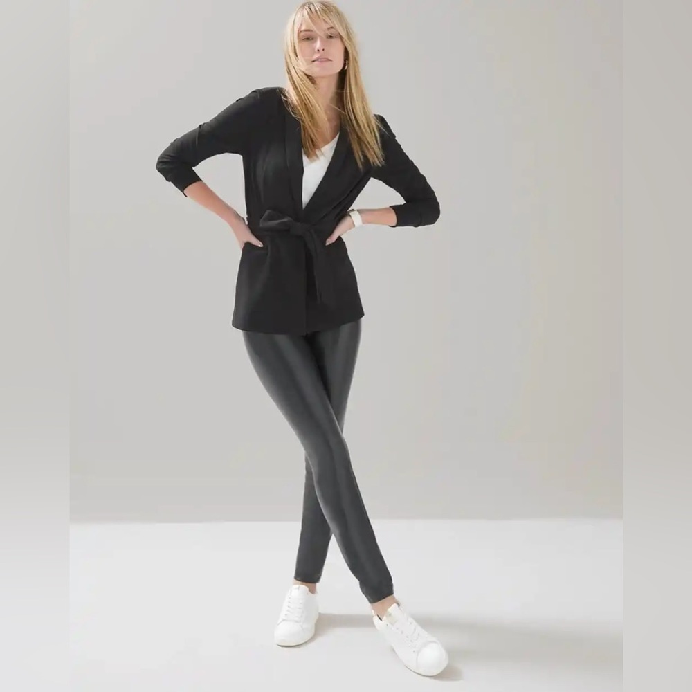 WHBM Vegan Leather Runway Legging Size 14
